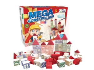 Brinquedo Pais E Filhos Para Montar Mega Construções 45 Peças