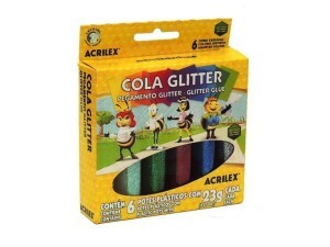 Cola com Glitter 6 cores 23g - Acrilex